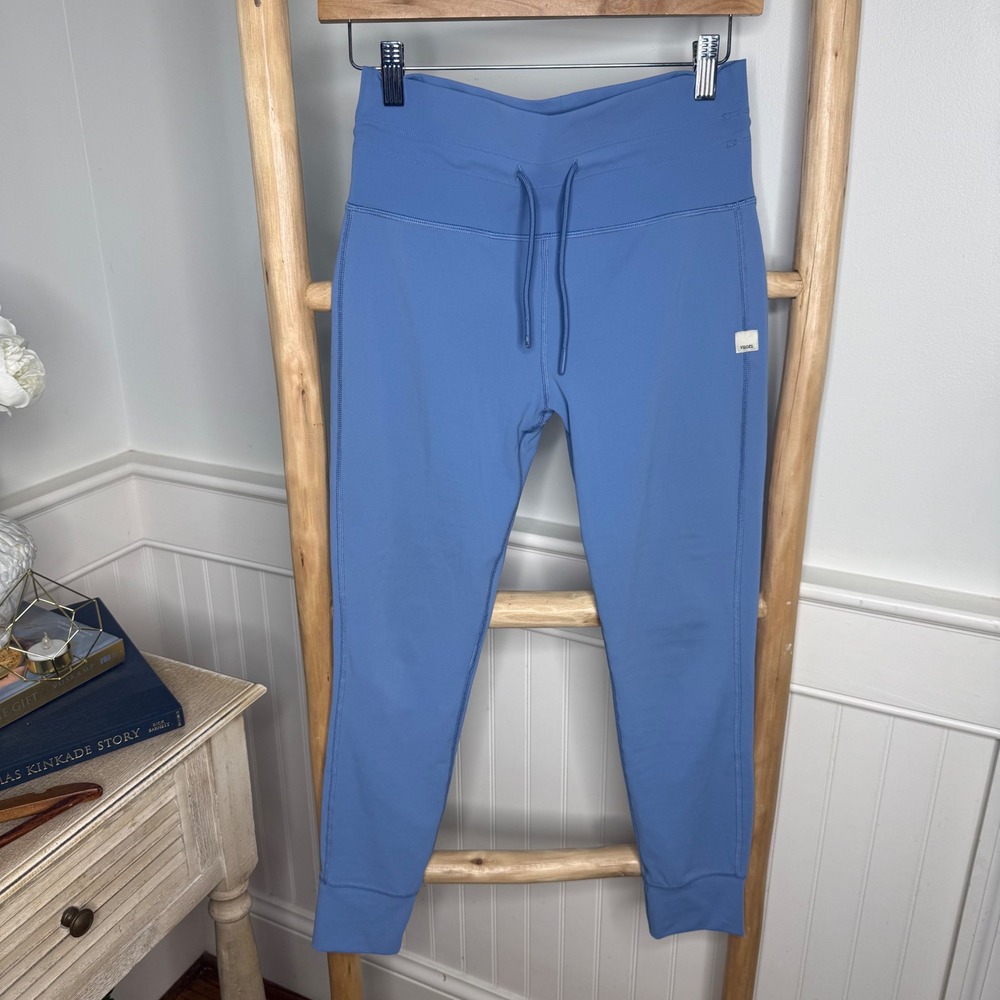 Vuori Women Performance Jogger Blue Slim Tapered Drawstring Pants Size M